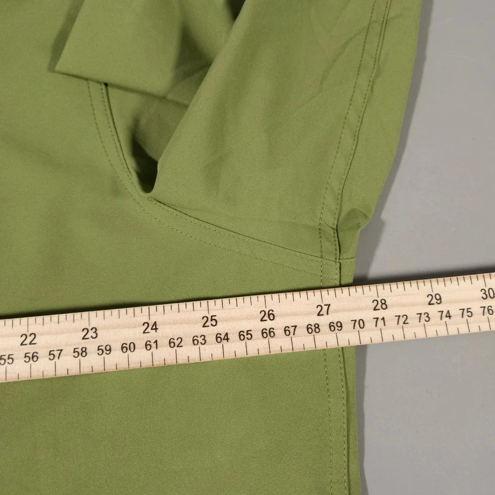 Simms Fishing Shirt Mens XXL Green Long Sleeve Button Up‎ Polyester Pockets